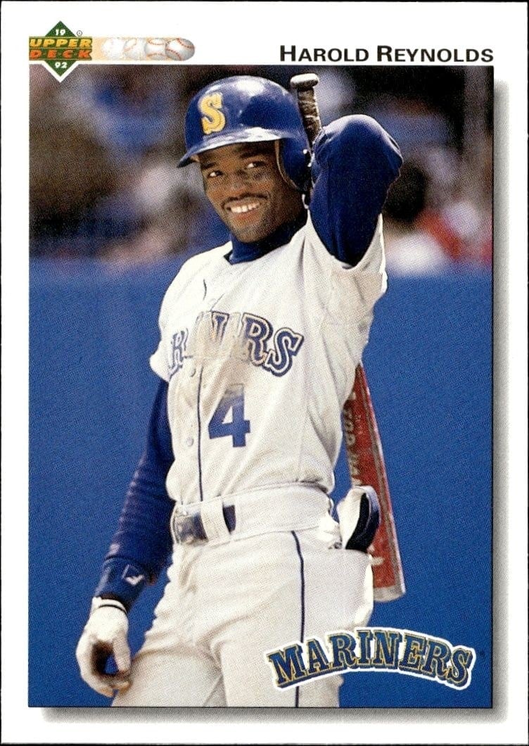 Harold Reynolds 1992 Upper Deck #314 Baseball Trading Card - Front 1992 Upper Deck Harold Reynolds #314 baseball trading card front
