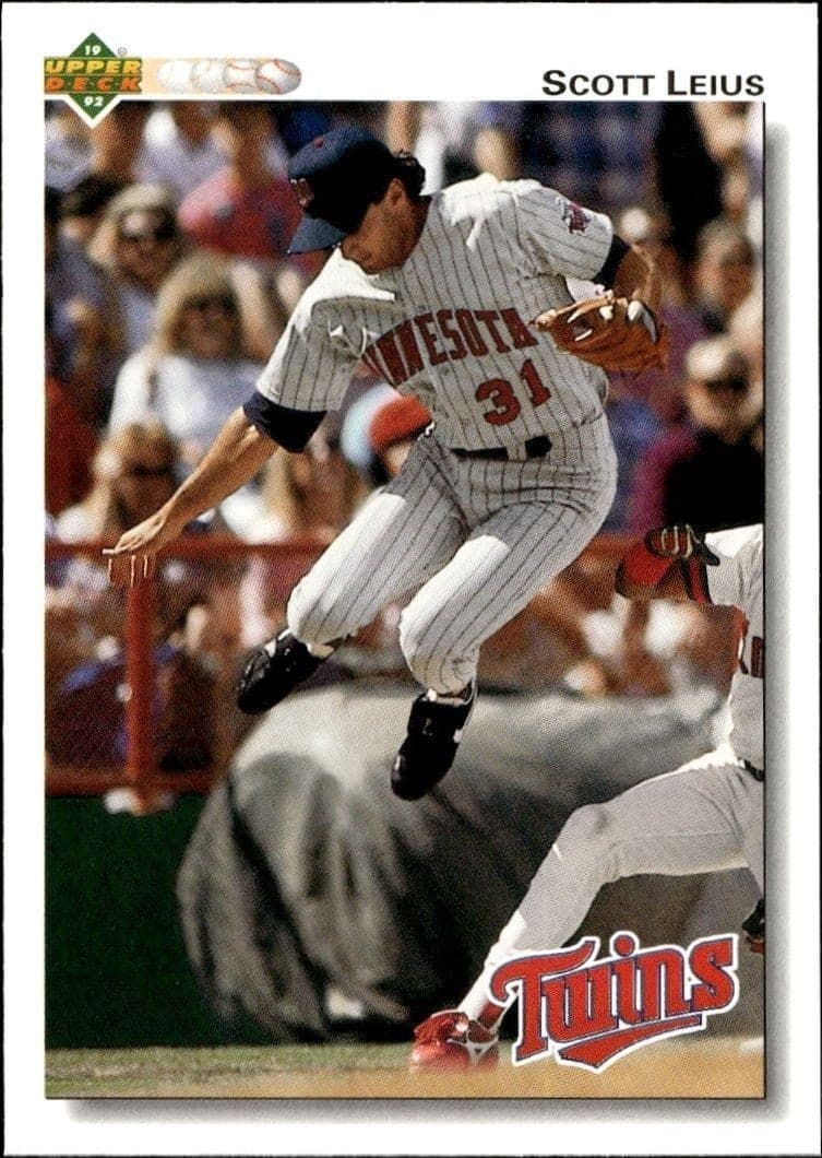 1992 Upper-Deck Scott Leius #313 trading card