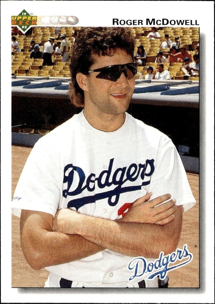 Roger McDowell 1992 Upper Deck #484 Baseball Trading Card - Front 1992 Upper Deck Roger McDowell #484 baseball trading card front