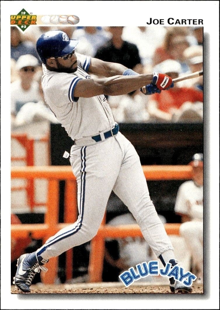 Joe Carter 1992 Upper Deck #224 Baseball Trading Card - Front 1992 Upper Deck Joe Carter #224 baseball trading card front