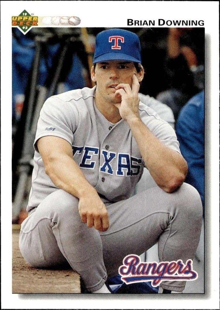 Brian Downing 1992 Upper Deck #483 Baseball Trading Card - Front 1992 Upper Deck Brian Downing #483 baseball trading card front