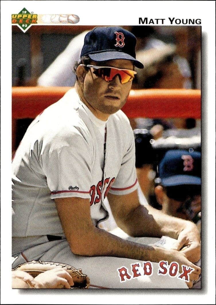 Matt Young 1992 Upper Deck #505 Baseball Trading Card - Front 1992 Upper Deck Matt Young #505 baseball trading card front