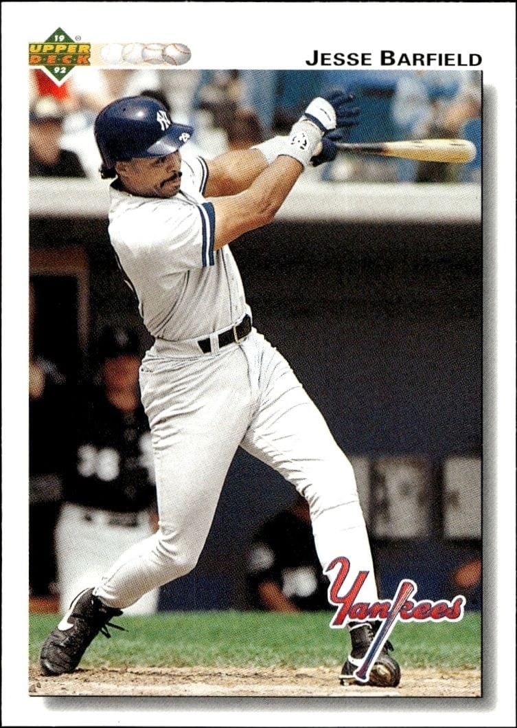 Jesse Barfield 1992 Upper Deck #139 Baseball Trading Card - Front 1992 Upper Deck Jesse Barfield #139 baseball trading card front