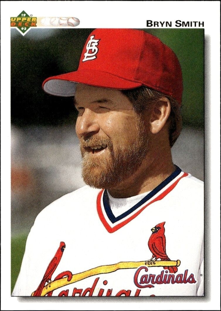 Bryn Smith 1992 Upper Deck #591 Baseball Trading Card - Front 1992 Upper Deck Bryn Smith #591 baseball trading card front