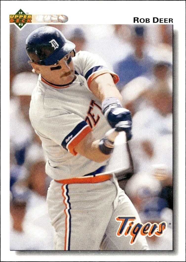 Rob Deer 1992 Upper Deck #294 Baseball Trading Card - Front 1992 Upper Deck Rob Deer #294 baseball trading card front
