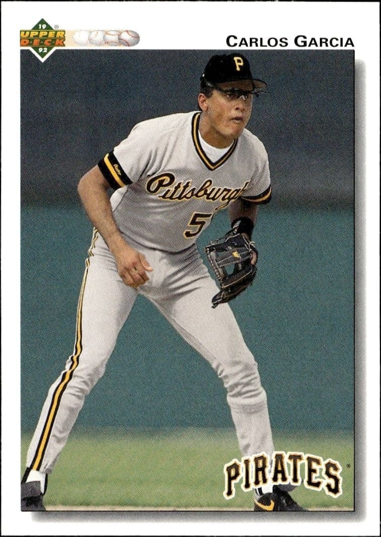 Carlos Garcia 1992 Upper Deck #665 Baseball Trading Card - Front 1992 Upper Deck Carlos Garcia #665 baseball trading card front