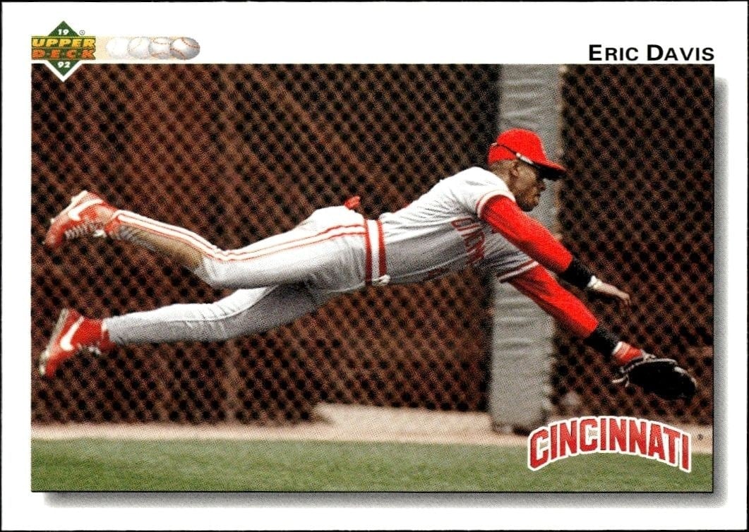 Eric Davis 1992 Upper Deck #125 Baseball Trading Card - Front 1992 Upper Deck Eric Davis #125 baseball trading card front
