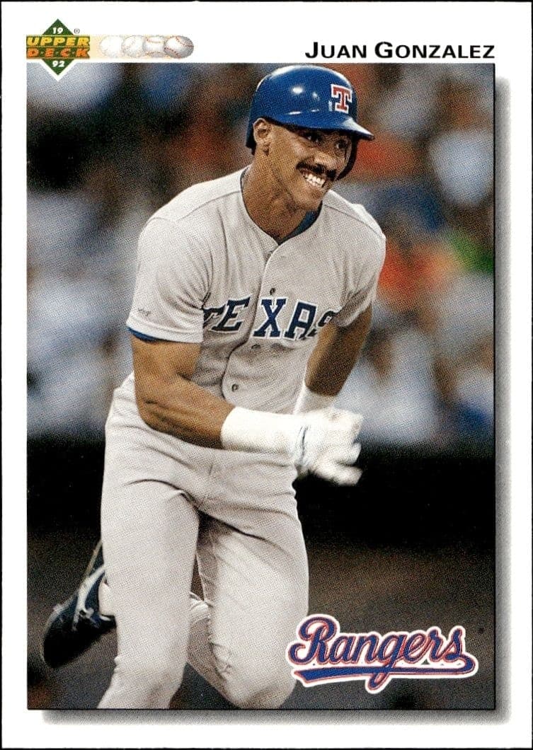 1992 Upper-Deck Juan Gonzalez #243 trading card