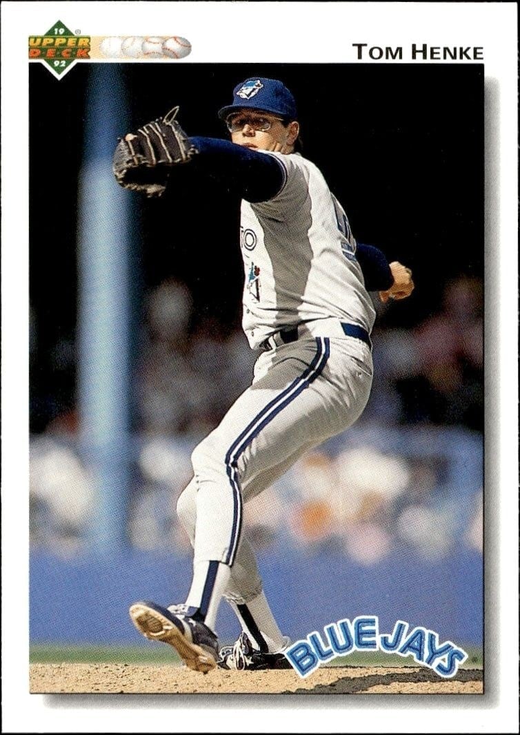 1992 Upper-Deck Tom Henke #395 trading card
