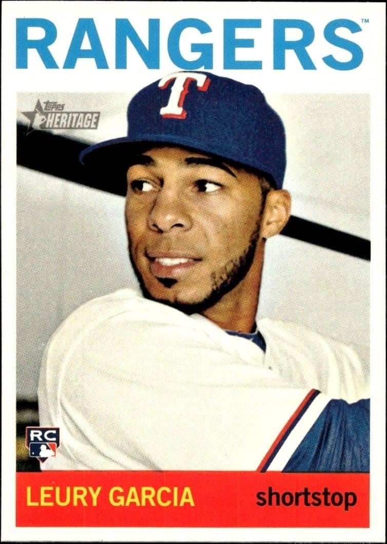 Leury Garcia 2013 Topps Heritage High Number #H592 Baseball Trading Card - Front 2013 Topps Heritage High Number Leury Garcia #H592 baseball trading card front