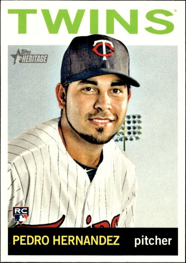Pedro Hernandez 2013 Topps Heritage High Number #H571 Baseball Trading Card - Front 2013 Topps Heritage High Number Pedro Hernandez #H571 baseball trading card front