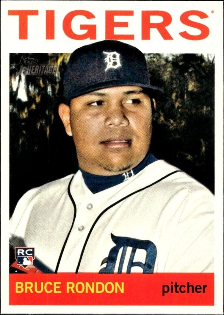Bruce Rondon 2013 Topps Heritage High Number #H512 Baseball Trading Card - Front 2013 Topps Heritage High Number Bruce Rondon #H512 baseball trading card front