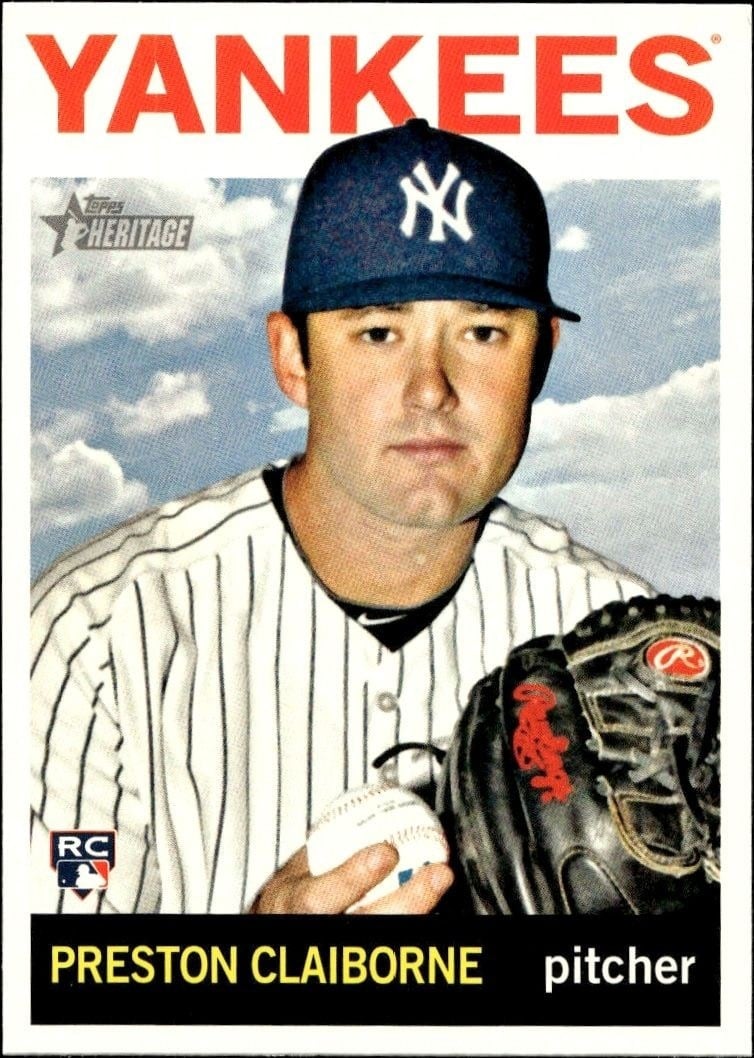 Preston Claiborne 2013 Topps Heritage High Number #H574 Baseball Trading Card - Front 2013 Topps Heritage High Number Preston Claiborne #H574 baseball trading card front