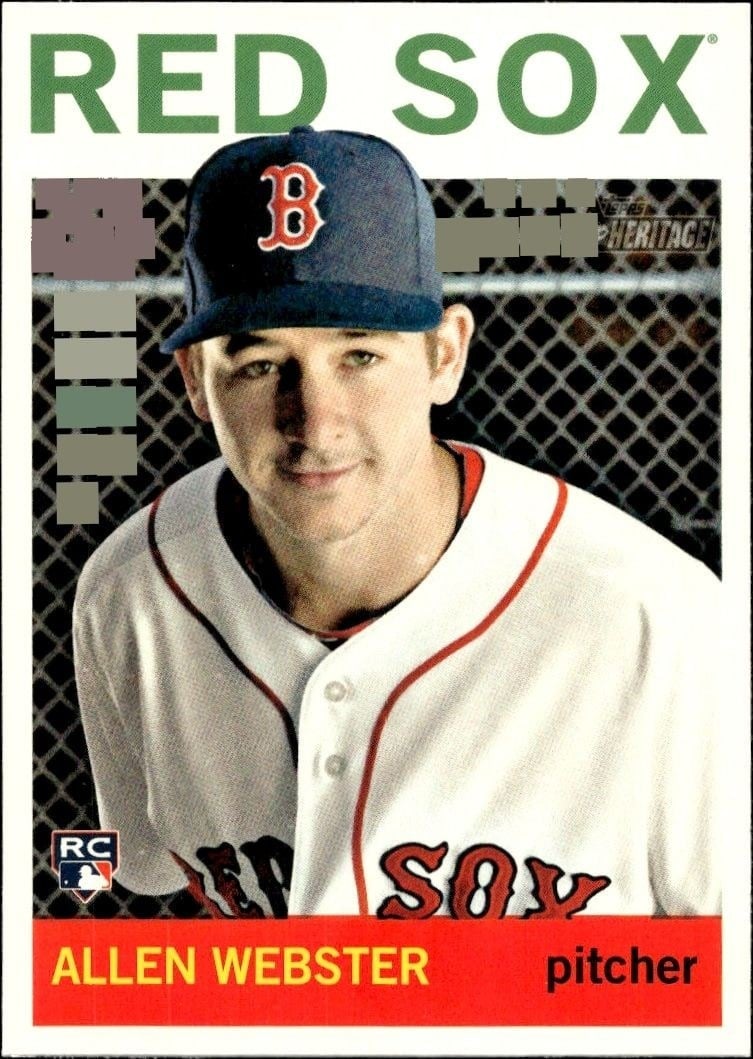 Allen Webster 2013 Topps Heritage High Number #H510 Baseball Trading Card - Front 2013 Topps Heritage High Number Allen Webster #H510 baseball trading card front