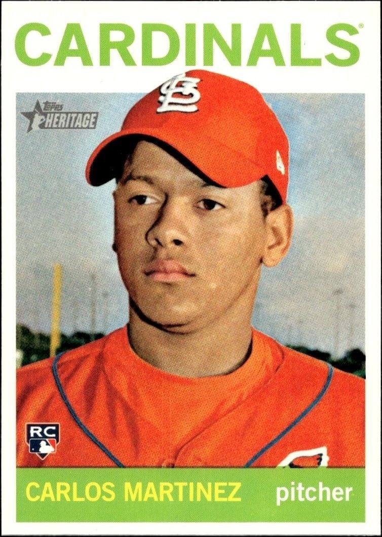 Carlos Martinez 2013 Topps Heritage High Number #H507 Baseball Trading Card - Front 2013 Topps Heritage High Number Carlos Martinez #H507 baseball trading card front