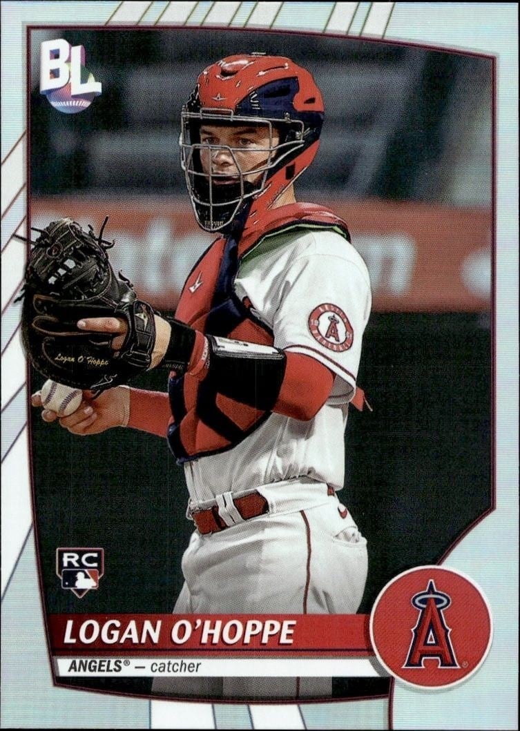 Logan O'Hoppe 2023 Topps Big League #203 Baseball Trading Card - Front 2023 Topps Big League Logan O'Hoppe #203 baseball trading card front