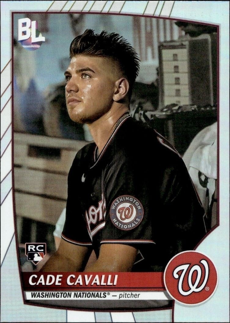 Cade Cavalli 2023 Topps Big League #208 Baseball Trading Card - Front 2023 Topps Big League Cade Cavalli #208 baseball trading card front