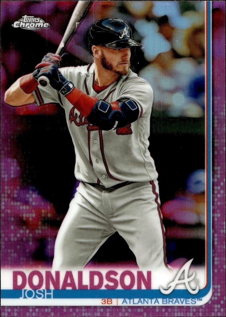 Josh Donaldson 2019 Topps Chrome #85 Baseball Trading Card - Front 2019 Topps Chrome Josh Donaldson #85 baseball trading card front