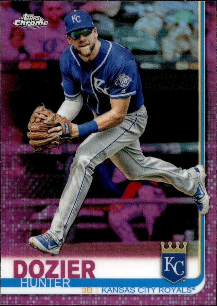 2019 Topps Chrome Hunter Dozier #166 trading card