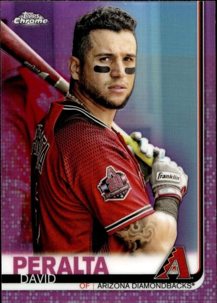 David Peralta 2019 Topps Chrome #9 Baseball Trading Card - Front 2019 Topps Chrome David Peralta #9 baseball trading card front