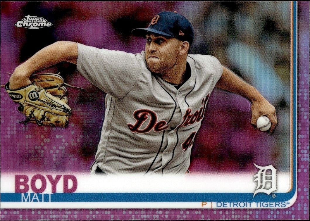 Matt Boyd 2019 Topps Chrome #83 Baseball Trading Card - Front 2019 Topps Chrome Matt Boyd #83 baseball trading card front