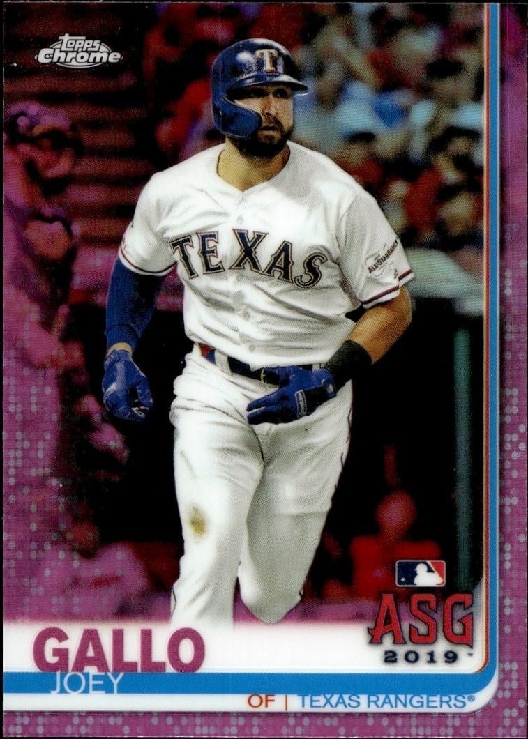 Joey Gallo 2019 Topps Chrome #95 Baseball Trading Card - Front 2019 Topps Chrome Joey Gallo #95 baseball trading card front