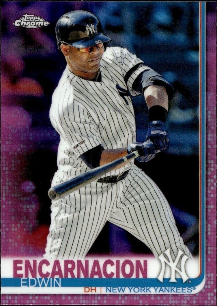 Edwin Encarnacion 2019 Topps Chrome #12 Baseball Trading Card - Front 2019 Topps Chrome Edwin Encarnacion #12 baseball trading card front