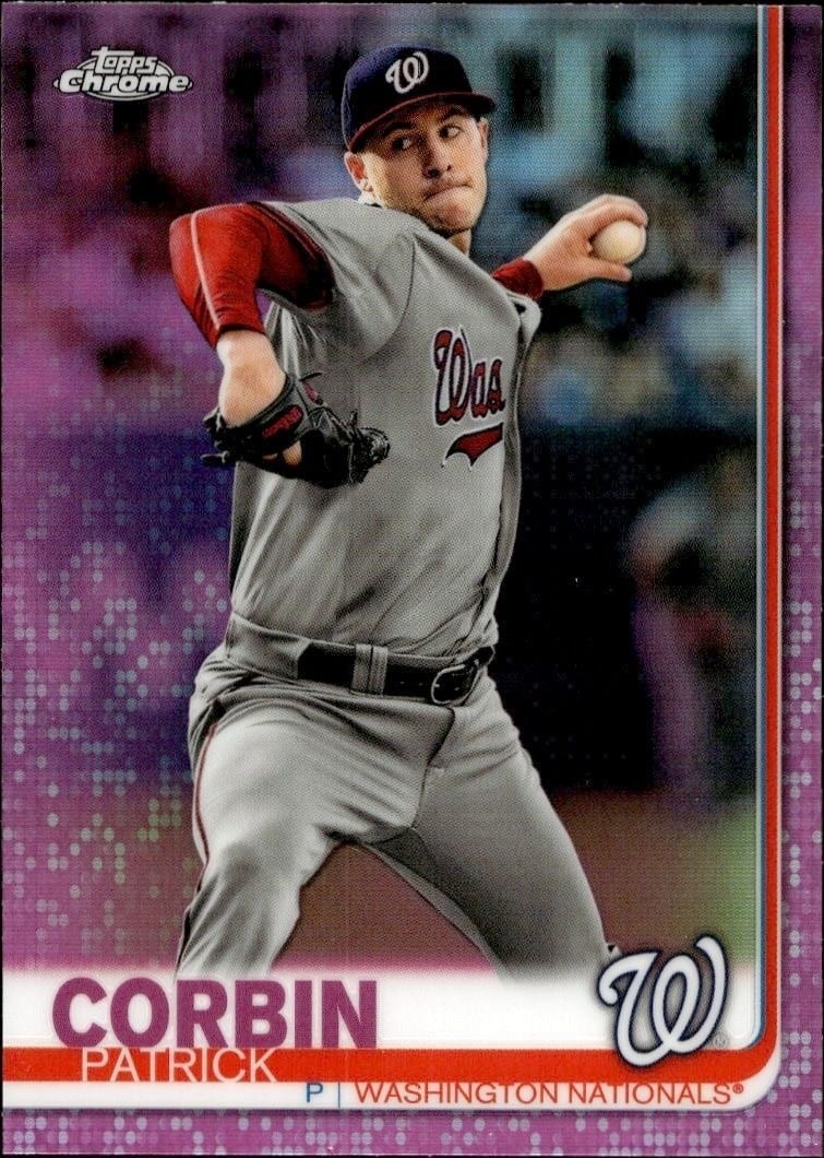 Patrick Corbin 2019 Topps Chrome #163 Baseball Trading Card - Front 2019 Topps Chrome Patrick Corbin #163 baseball trading card front
