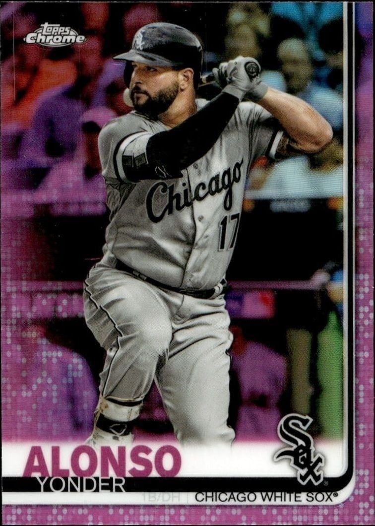 Yonder Alonso 2019 Topps Chrome #102 Baseball Trading Card - Front 2019 Topps Chrome Yonder Alonso #102 baseball trading card front