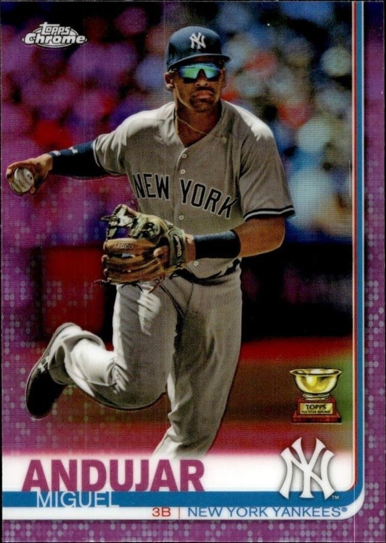 Miguel Andujar 2019 Topps Chrome #108 Baseball Trading Card - Front 2019 Topps Chrome Miguel Andujar #108 baseball trading card front