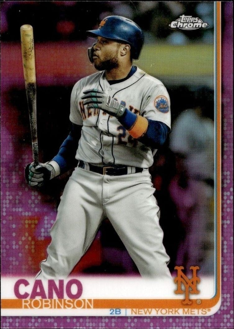 Robinson Cano 2019 Topps Chrome #193 Baseball Trading Card - Front 2019 Topps Chrome Robinson Cano #193 baseball trading card front