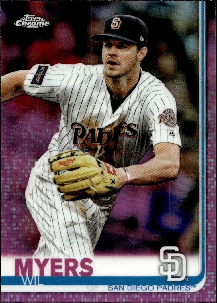 Wil Myers 2019 Topps Chrome #153 Baseball Trading Card - Front 2019 Topps Chrome Wil Myers #153 baseball trading card front