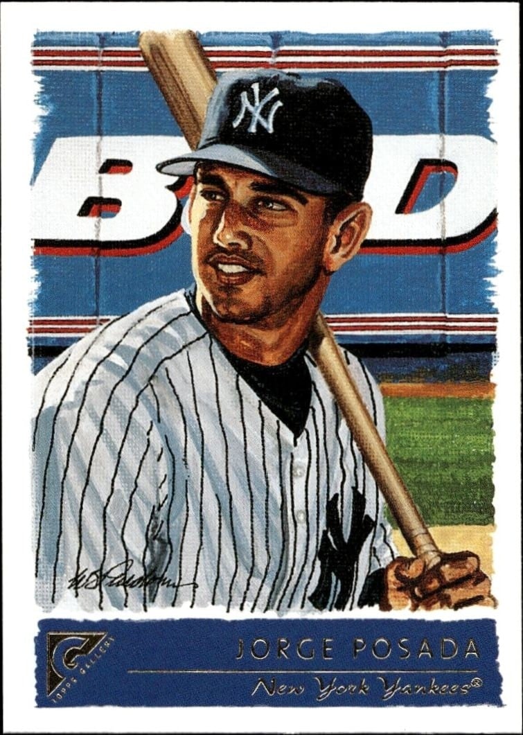 Jorge Posada 2001 Topps Gallery #71 Baseball Trading Card - Front 2001 Topps Gallery Jorge Posada #71 baseball trading card front
