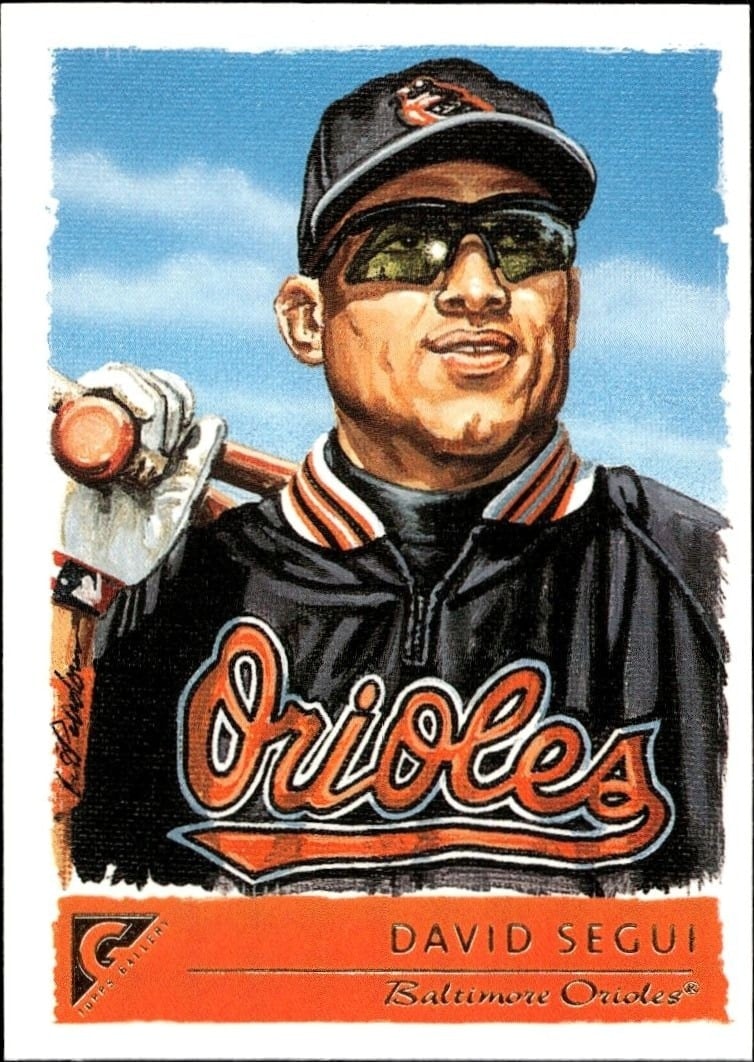 David Segui 2001 Topps Gallery #77 Baseball Trading Card - Front 2001 Topps Gallery David Segui #77 baseball trading card front