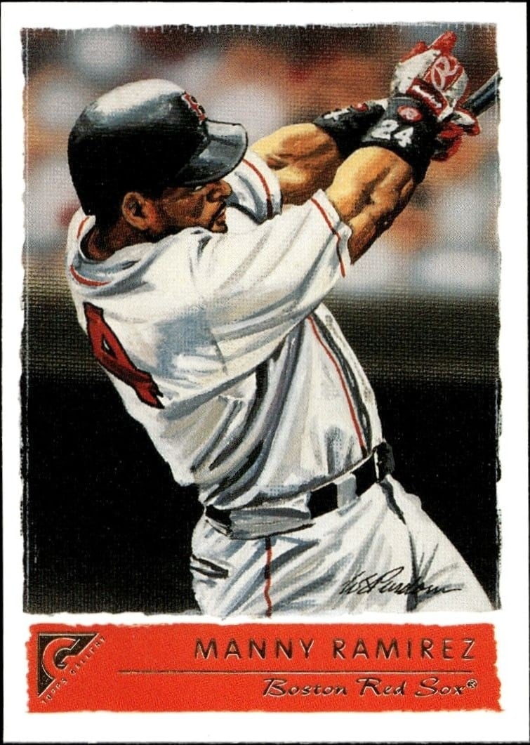 Manny Ramirez 2001 Topps Gallery #84 Baseball Trading Card - Front 2001 Topps Gallery Manny Ramirez #84 baseball trading card front