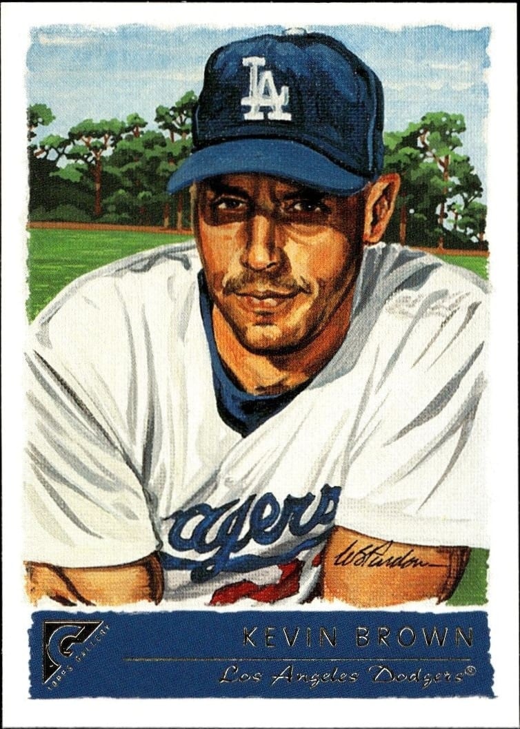 Kevin Brown 2001 Topps Gallery #9 Baseball Trading Card - Front 2001 Topps Gallery Kevin Brown #9 baseball trading card front