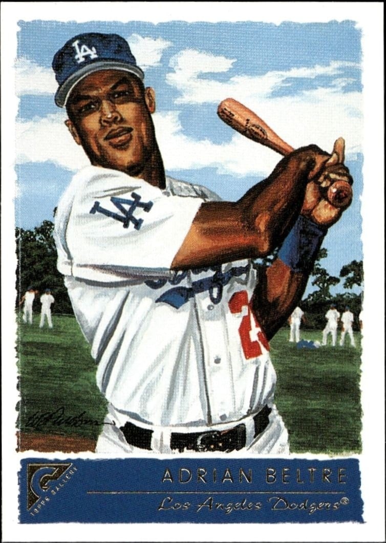 Adrian Beltre 2001 Topps Gallery #88 Baseball Trading Card - Front 2001 Topps Gallery Adrian Beltre #88 baseball trading card front