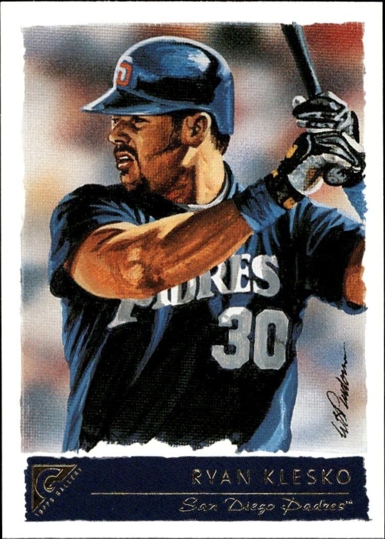 Ryan Klesko 2001 Topps Gallery #93 Baseball Trading Card - Front 2001 Topps Gallery Ryan Klesko #93 baseball trading card front