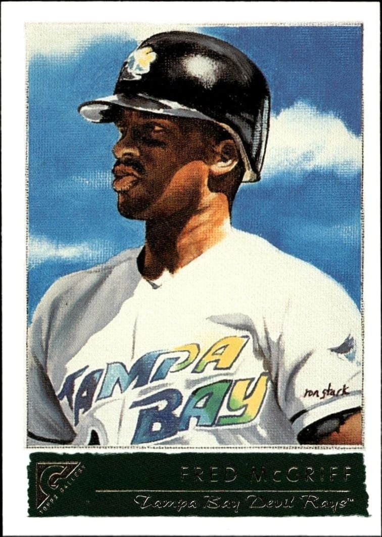 Fred McGriff 2001 Topps Gallery #95 Baseball Trading Card - Front 2001 Topps Gallery Fred McGriff #95 baseball trading card front