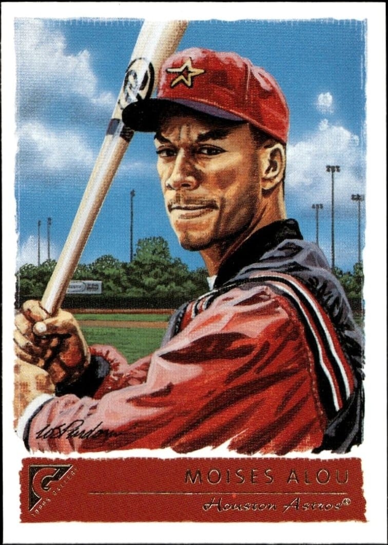 Moises Alou 2001 Topps Gallery #67 Baseball Trading Card - Front 2001 Topps Gallery Moises Alou #67 baseball trading card front