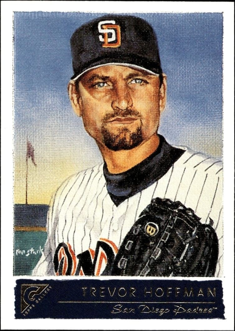 Trevor Hoffman 2001 Topps Gallery #99 Baseball Trading Card - Front 2001 Topps Gallery Trevor Hoffman #99 baseball trading card front