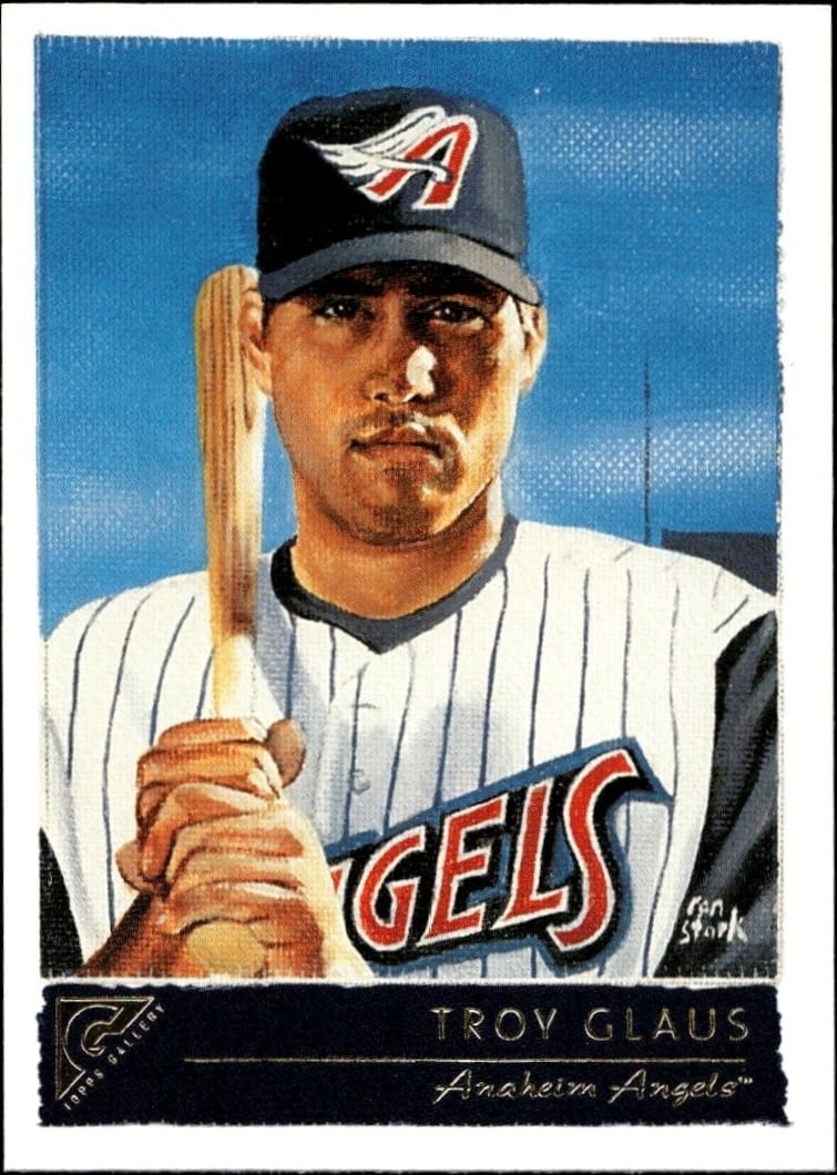 Troy Glaus 2001 Topps Gallery #61 Baseball Trading Card - Front 2001 Topps Gallery Troy Glaus #61 baseball trading card front