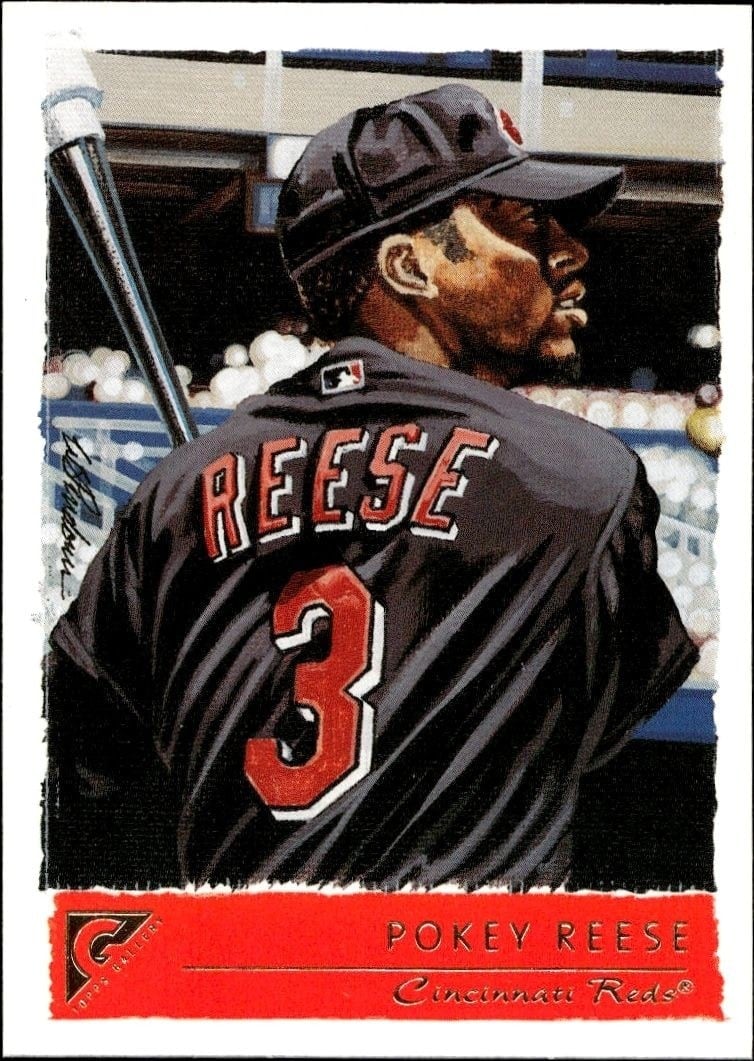 Pokey Reese 2001 Topps Gallery #57 Baseball Trading Card - Front 2001 Topps Gallery Pokey Reese #57 baseball trading card front