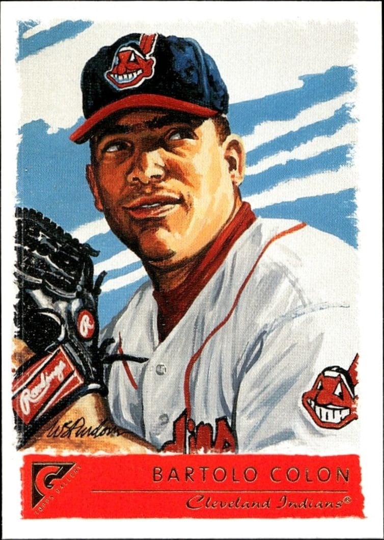 Bartolo Colon 2001 Topps Gallery #5 Baseball Trading Card - Front 2001 Topps Gallery Bartolo Colon #5 baseball trading card front