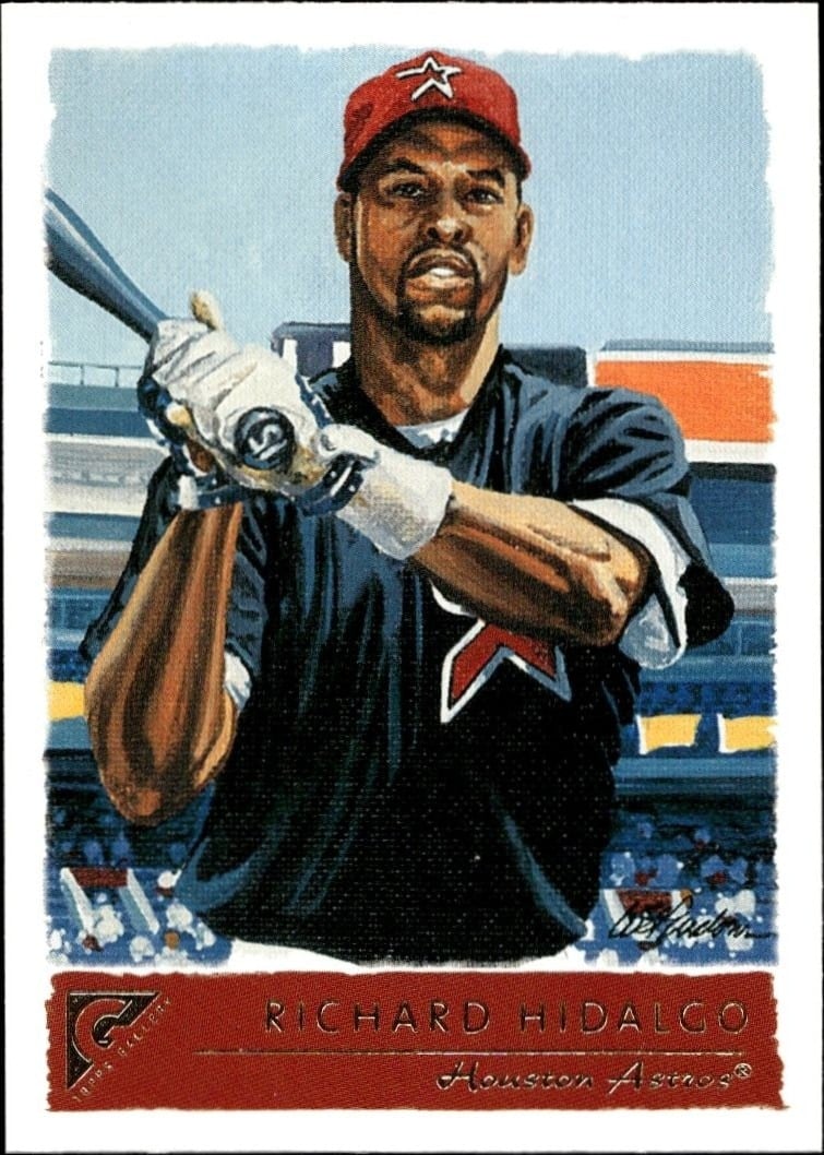 Richard Hidalgo 2001 Topps Gallery #47 Baseball Trading Card - Front 2001 Topps Gallery Richard Hidalgo #47 baseball trading card front