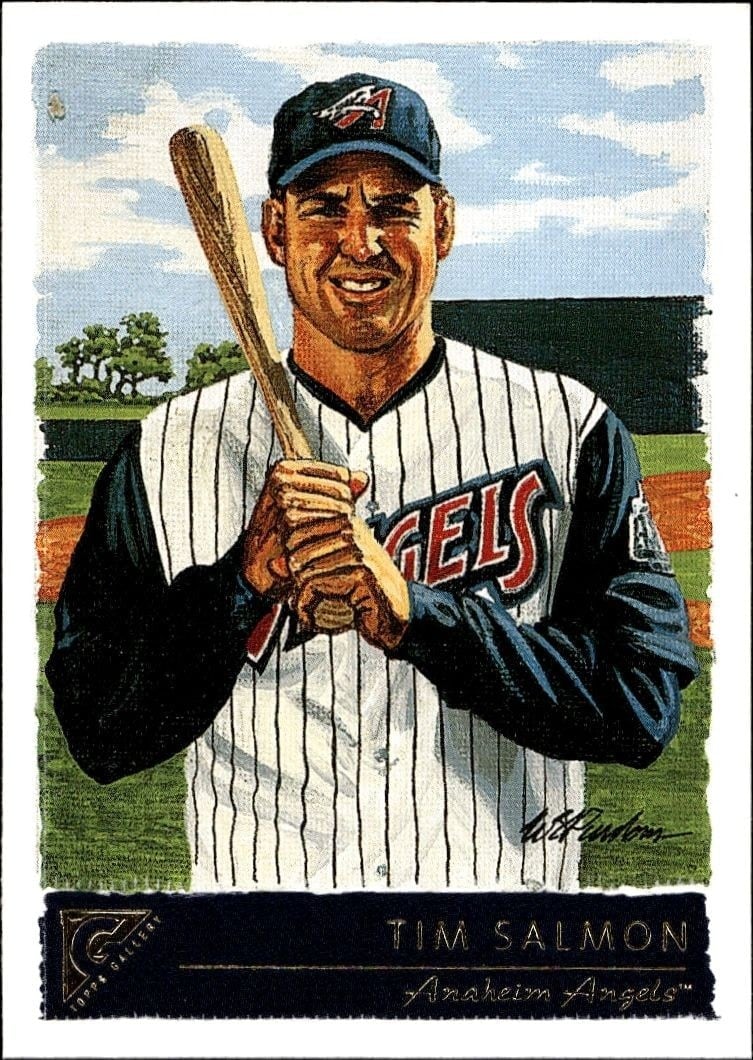 Tim Salmon 2001 Topps Gallery #41 Baseball Trading Card - Front 2001 Topps Gallery Tim Salmon #41 baseball trading card front