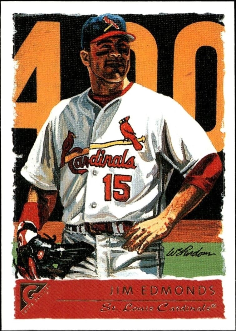 Jim Edmonds 2001 Topps Gallery #35 Baseball Trading Card - Front 2001 Topps Gallery Jim Edmonds #35 baseball trading card front
