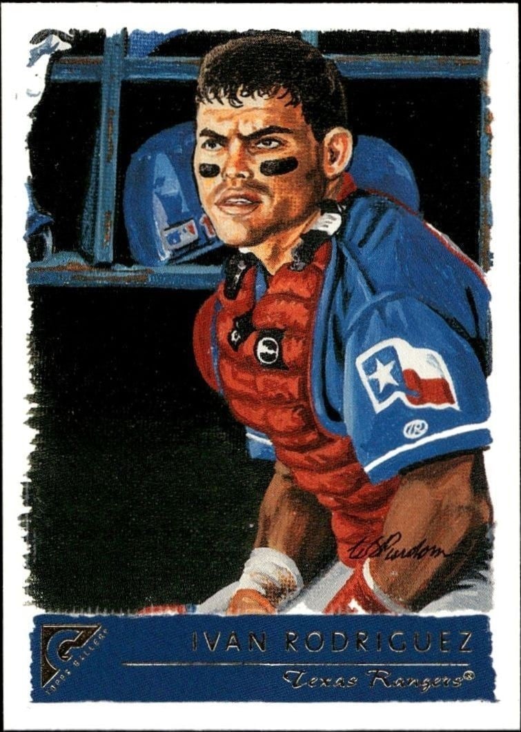 Ivan Rodriguez 2001 Topps Gallery #36 Baseball Trading Card - Front 2001 Topps Gallery Ivan Rodriguez #36 baseball trading card front