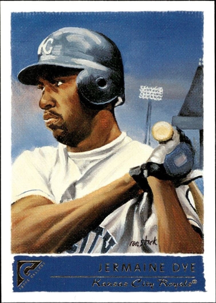 Jermaine Dye 2001 Topps Gallery #28 Baseball Trading Card - Front 2001 Topps Gallery Jermaine Dye #28 baseball trading card front