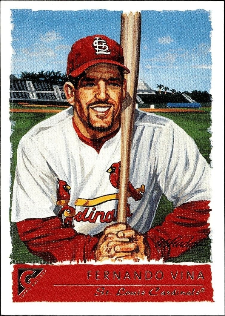 Fernando Vina 2001 Topps Gallery #4 Baseball Trading Card - Front 2001 Topps Gallery Fernando Vina #4 baseball trading card front